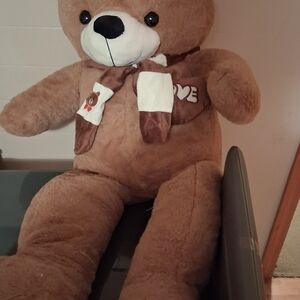 Brown Teddy Bear with Scarf